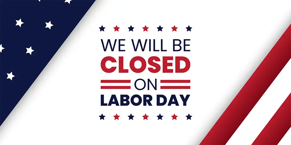 Flextur Closed for Labor Day Pop-Up