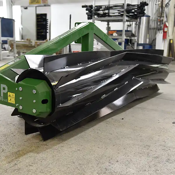 Crimper-Contract-MFG Ground-driven crimper tool 3D designed and engineered for no-till farming, maximizing weed suppression and soil health without chemicals.