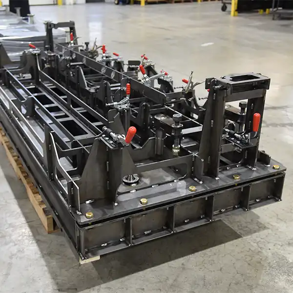 Custom-Fixture-Solution-Contract-MFG Fixturing kits are used in manufacturing and are designed to hold and secure workpieces during machining or assembly processes