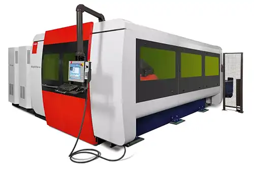 BySprint-fiber-laser-Flextur Flextur's 6000-watt Bystronic Fiber Laser laser cuts through thick materials and various metals, offering unmatched versatility.